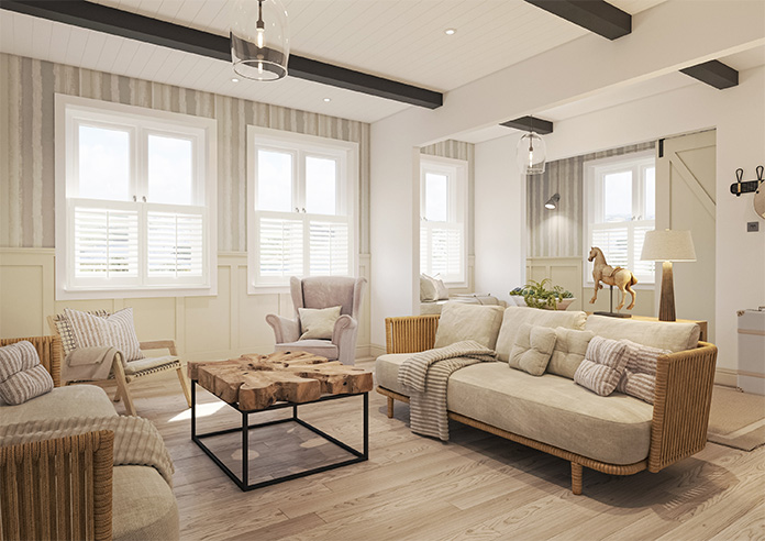 Bromley, Porcelain White - Cafe Style Plantation Shutter - Image 7